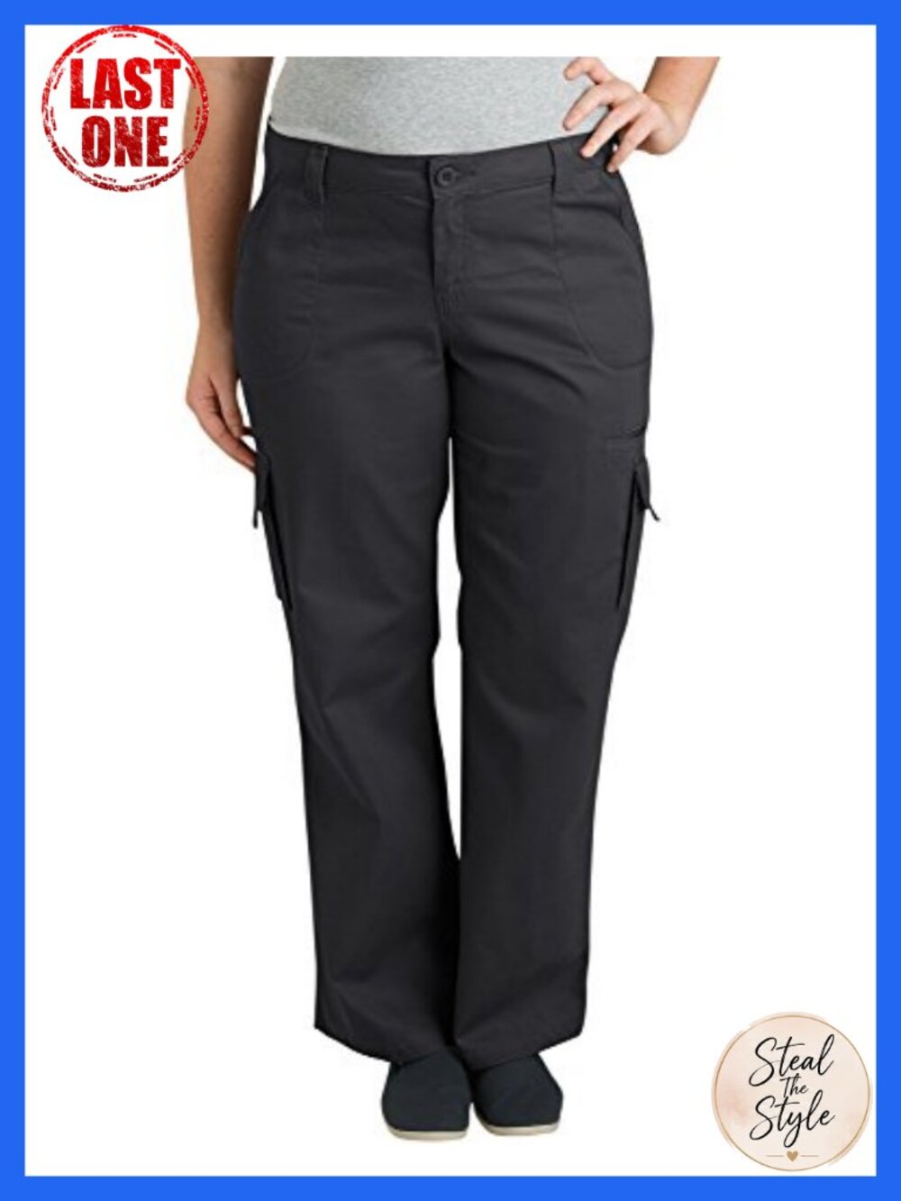 Dickies Women's Plus Size Relaxed Cargo Pants Cotton Utility
